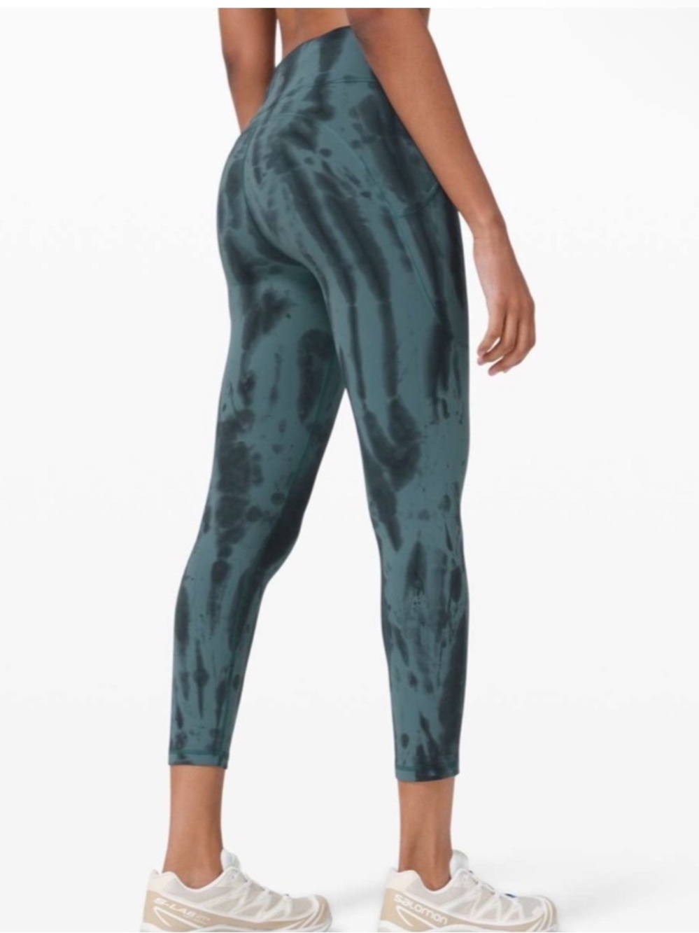 Lululemon Invigorate High-Rise Tight 25" *Wash Forest Shibori Graphite Teal
